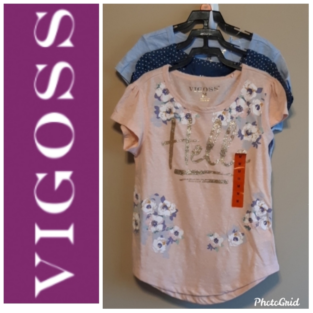 LIQUIDATION! NWT VIGOSS 3PK TOPS SZ: MEDIUM